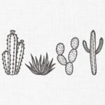 Cactus Embroidery Design - 5 sizes