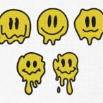 Melting Emojis Bundle Embroidery Design - 6 Sizes