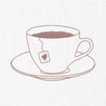 Coffee Cup Embroidery Design - 5 Sizes
