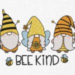 Be Kind Gnomes Embroidery Design - 5 Sizes