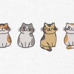 Cute Cats Bundle Embroidery Design - 5 Sizes