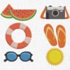 Summer Bundle Embroidery Design - 5 Sizes