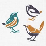Sparrows Bundle Embroidery Design - 6 Sizes