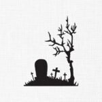 Halloween Graveyard Embroidery Design - 5 Sizes