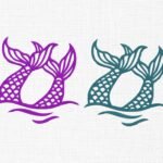 Mermaid Tails Embroidery Design - 5 Sizes