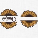 Sunflower Monogram Embroidery Design - 5 Sizes