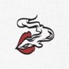 Smoke In Mouth Embroidery Design - 5 Sizes