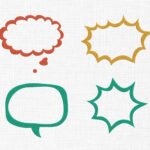 Speech Bubbles Embroidery Design - 5 Sizes