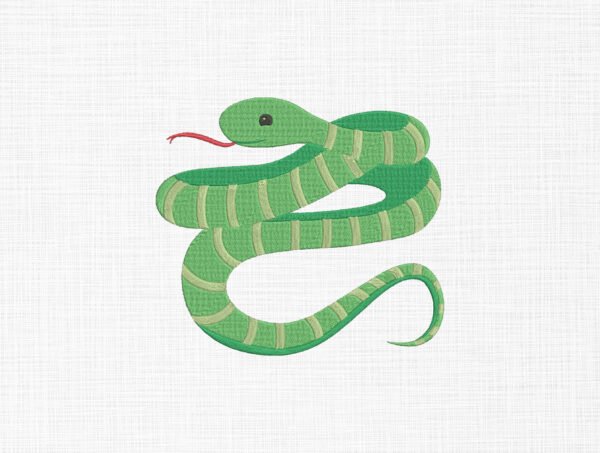 Snake Embroidery Design - 5 Sizes