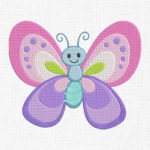 Cute Butterfly Embroidery Design - 5 Sizes