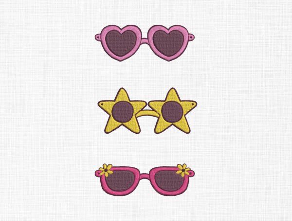 Kids Sunglasses Bundle Embroidery Design - 5 Sizes