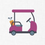 Golf Cart Embroidery Design - 5 Sizes