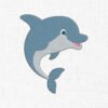 Cute Dolphin Embroidery Design - 5 Sizes