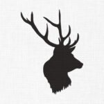 Reindeer Head Embroidery Design - 5 Sizes