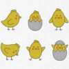 Cute Chicks Bundle Embroidery Design - 5 Sizes