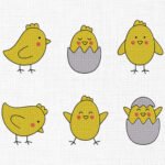 Cute Chicks Bundle Embroidery Design - 5 Sizes