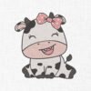 Cute Baby Cow Embroidery Design - 5 Sizes