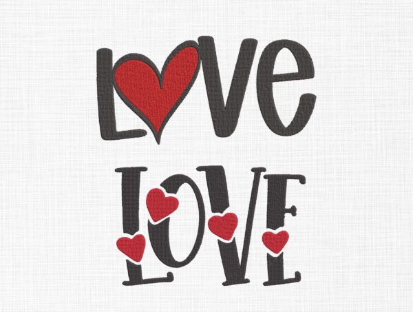 Love Embroidery Design - 6 Sizes
