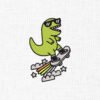 Cute Dinosaur Embroidery Design - 5 Sizes