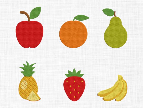 Fruit Bundle Embroidery Design - 5 Sizes