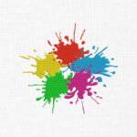 Paint Splatter Embroidery Design - 5 Sizes