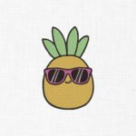 Cute Pineapple Embroidery Design - 5 Sizes