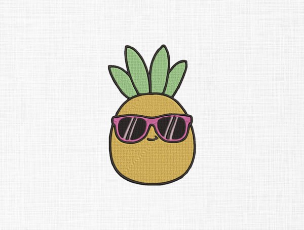 Cute Pineapple Embroidery Design - 5 Sizes