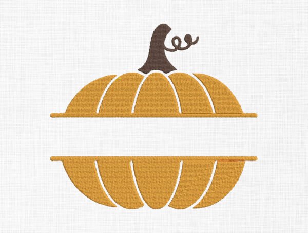 Pumpkin Monogram Embroidery Design - 5 Sizes