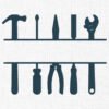 Tools Monogram Embroidery Design - 5 Sizes