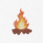 Camp Fire Embroidery Design - 5 Sizes