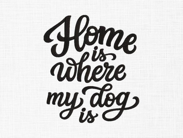 Dog Love Embroidery Design - 5 Sizes