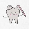 Cute Teeth Embroidery Design - 5 Sizes