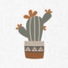 Boho cactus Embroidery Design - 5 Sizes