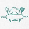 Cutlery Monogram Embroidery Design - 5 Sizes