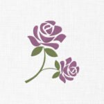 Purple Flower Embroidery Design - 5 Sizes