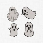 Cute Ghost Bundle Embroidery Design - 5 Sizes