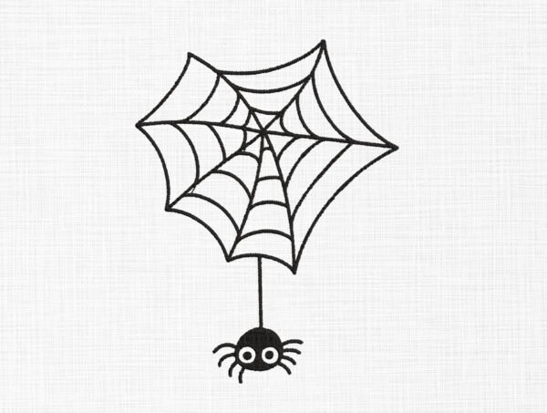Spider web Embroidery Design - 5 sizes