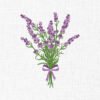Lavender flowers Bouquet Embroidery Design - 5 Sizes