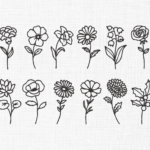 Birth Flowers Bundle Embroidery Design - 5 Sizes