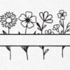 Flowers Monogram Embroidery Design - 5 Sizes
