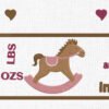 Baby Birth Announcement Toy Template Embroidery - 4 Sizes - Image 3
