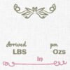 Baby Birth Announcement Template Embroidery - 4 Sizes - Image 2