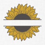 Sunflower Monogram Embroidery Design - 5 Sizes