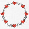 Heart Monogram Embroidery Design - 5 Sizes