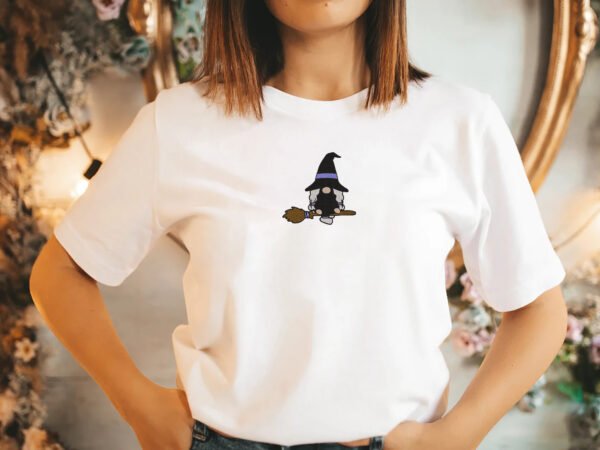 Witch Gnome Embroidery Design - 5 Sizes - Image 2