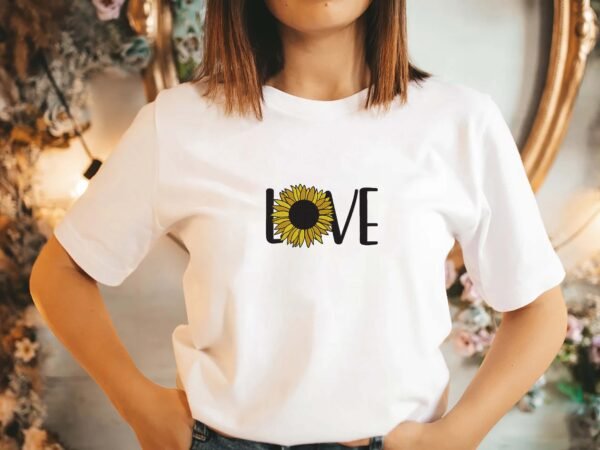 Love Sunflower Embroidery Design - 5 Sizes - Image 2