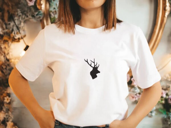 Reindeer Head Embroidery Design - 5 Sizes - Image 2