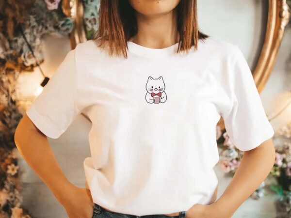 Cute Cat Embroidery Design - 5 Sizes - Image 2