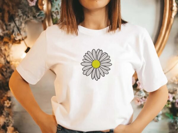 Daisy Flower Embroidery Design - 5 Sizes - Image 2
