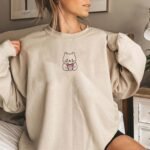 Cute Cat Embroidery Design - 5 Sizes - Image 3